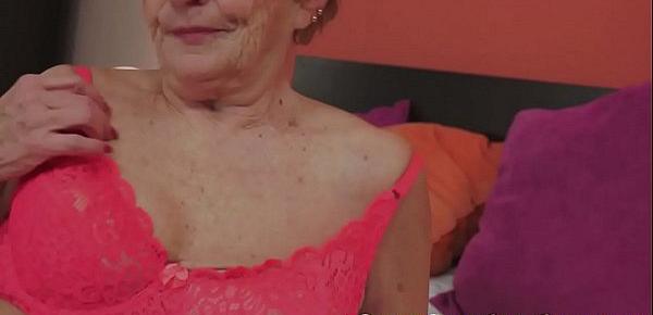  Euro granny banged and blasted with warm cum